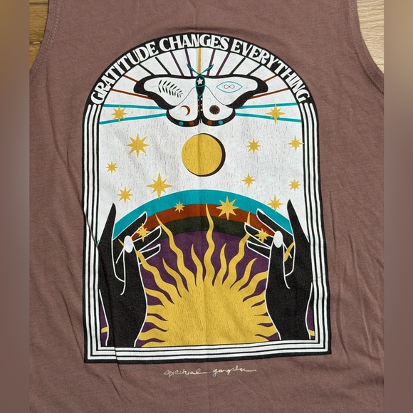 Spiritual Gangster Feel Good Gratitude  Changes Everything Muscle Tank Size M - Picture 2 of 5